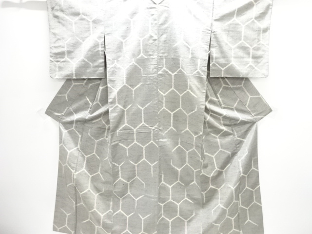 JAPANESE KIMONO / ANTIQUE HAND-WOVEN FUSHI TSUMUGI KIMONO / TORTOISESH